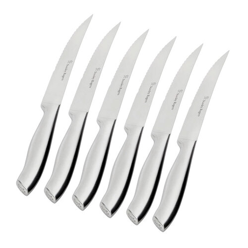 6pc Stanley Rogers Stainless Steel Hollow Handle Imperial Steak Knives Set