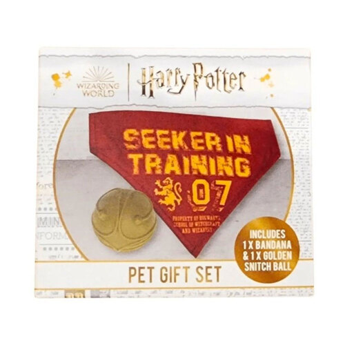 Harry Potter Seeker in Training Pet Bandana/Snitch Ball Set