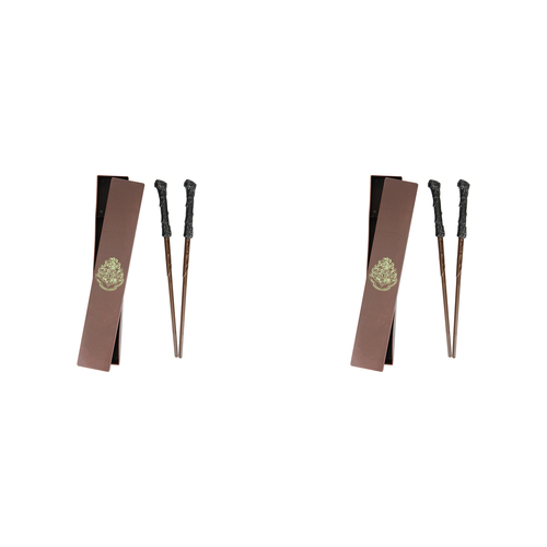 2x 2pc Harry Potter Wand Chopsticks in Box 23cm - Brown