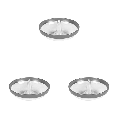 3PK Spectrum Cora Plastic Ring Holder Jewellery Organiser - Grey