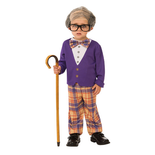 Rubies Little Old Man Kids Boys Dress Up Costume - Size 5-7 Yrs