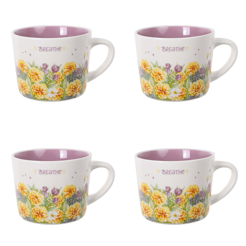 4PK Wiltshire Breathe Printed New Bone China Mug 400ml