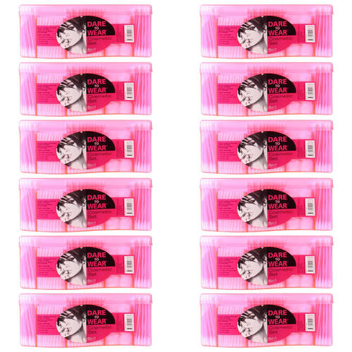 12PK Dare To Wear 5in1 Cotton Cosmetic Beauty Care Set - Pink