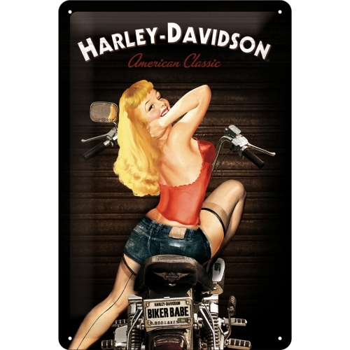 Nostalgic Art 20x30cm Medium Wall Hanging Sign Harley Davidson Biker Babe