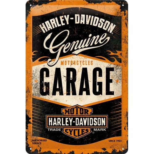 Nostalgic Art 20x30cm Medium Metal Wall Hanging Sign Harley Garage