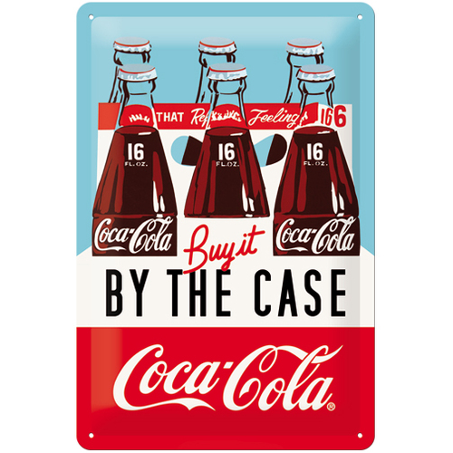 Nostalgic Art 20x30cm Medium Metal Wall Hanging Sign Coca-Cola By the Case