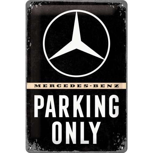 Nostalgic Art 20x30cm Medium Metal Wall Hanging Sign Mercedes-Benz Parking Only