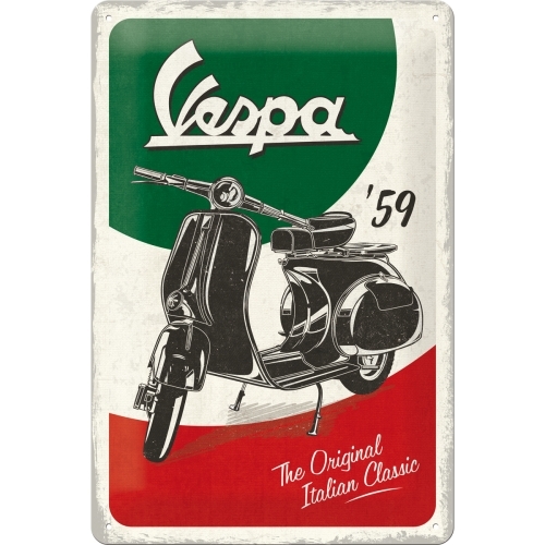 Nostalgic Art 20x30cm Medium Metal Wall Hanging Sign Vespa The Italian Classic