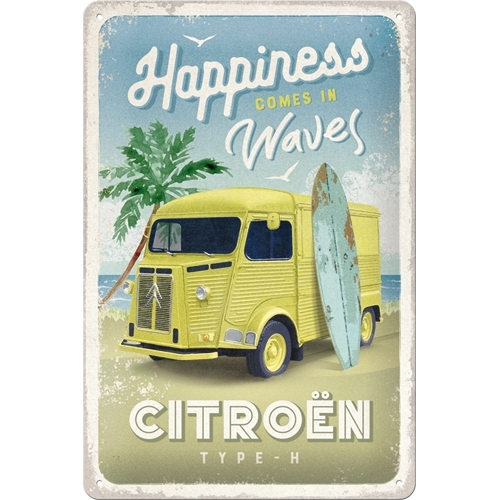 Nostalgic Art Citroën H Van Hit The Waves 20x30cm Medium Metal Tin Sign