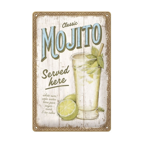 Nostalgic-Art 20x30cm Medium Sign Mojito Served Here