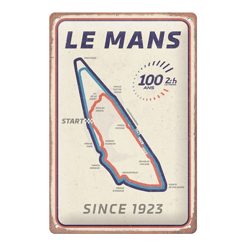 Nostalgic Art 20x30cm Medium Sign 100 Ans 24h Le Mans Circuit