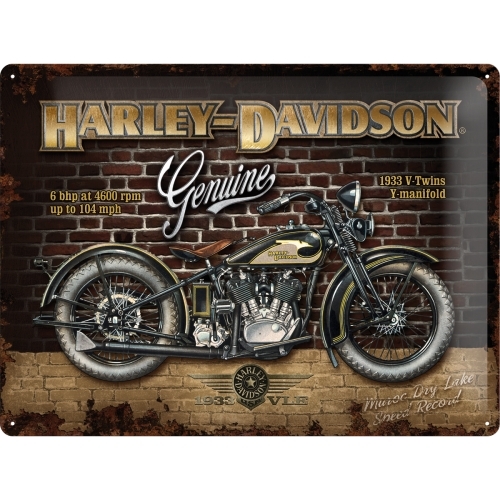 Nostalgic Art Harley-Davidson Brick Wall 30x40cm Large Metal Tin Sign