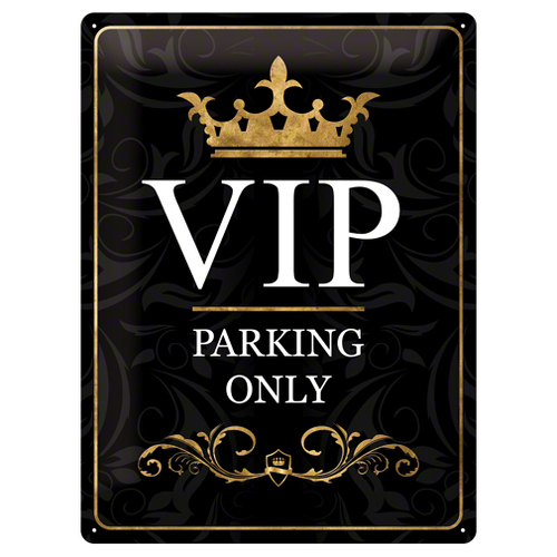 Nostalgic Art VIP Parking Only 30x40cm Large Metal Tin Sign