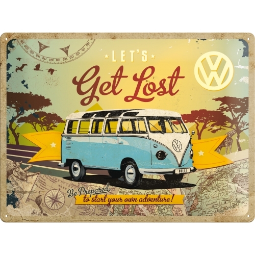 Nostalgic Art Lets Get Lost 30x40cm Large Metal Tin Sign