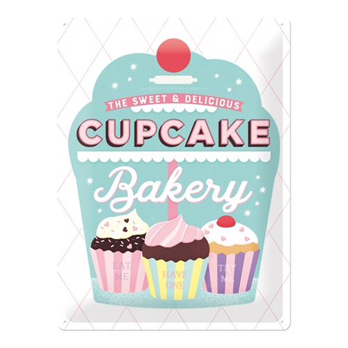 Nostalgic Art Large Metal Sign Cupcake Bakery 30x40cm