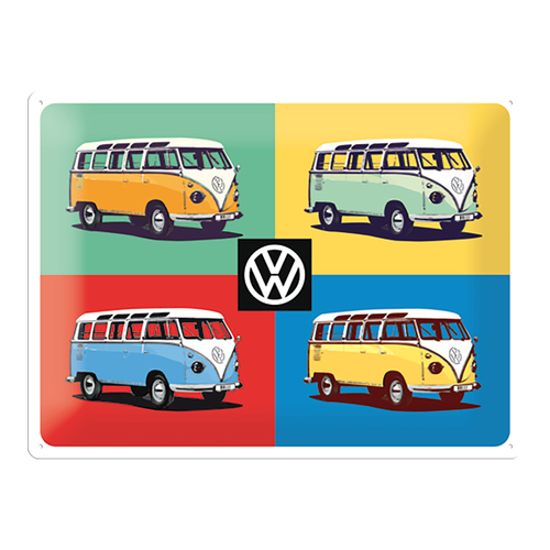 Nostalgic Art Large Metal Sign VW 4 Bullis Pop Art 30x40cm