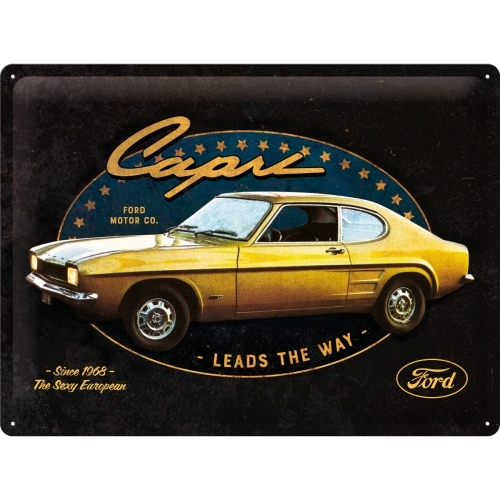 Nostalgic Art Large Sign 30x40cm Ford Capri Leads The Way