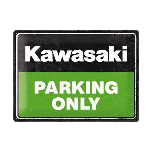 Nostalgic-Art 30x40cm Large Sign Kawasaki Parking Only