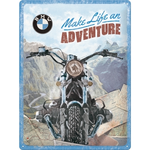 Nostalgic Art Large Sign 30x40cm BMW Make Life An Adventure