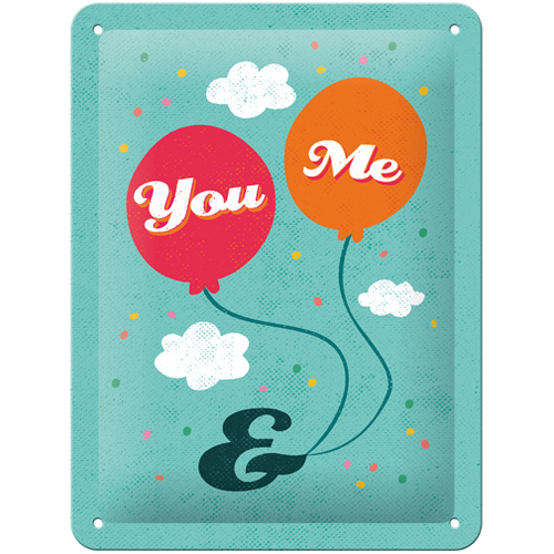 Nostalgic Art 15x20cm Small Wall Hanging Metal Sign You & Me