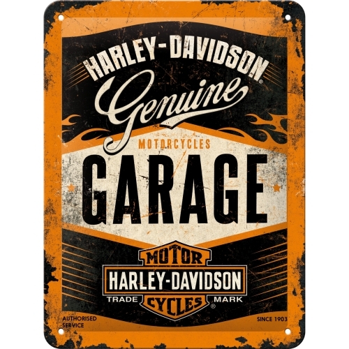 Nostalgic Art 15x20cm Small Wall Metal Sign Harley Davidson Genuine Garage