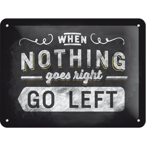 Nostalgic Art 15x20cm Small Wall Hanging Metal Sign Go Left