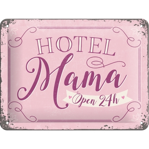 Nostalgic Art 15x20cm Small Wall Hanging Metal Sign Hotel Mama