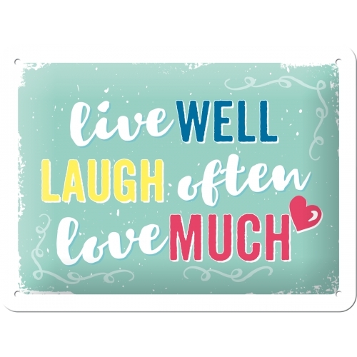 Nostalgic Art 15x20cm Small Wall Hanging Metal Sign Live Laugh Love