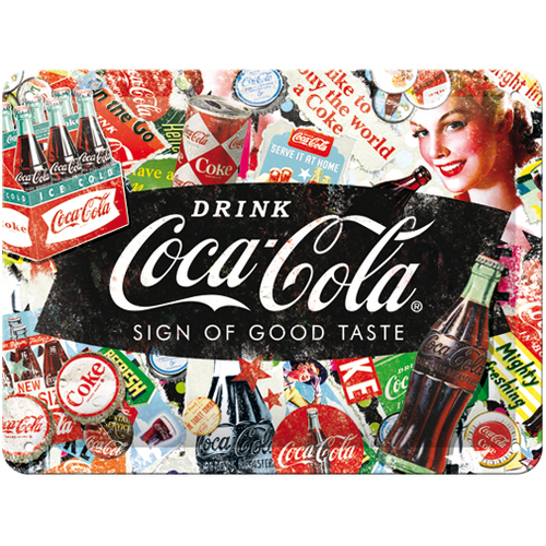 Nostalgic Art 15x20cm Small Wall Hanging Metal Sign Coca-Cola Collage