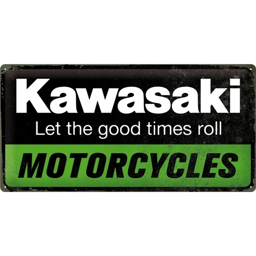 Nostalgic-Art 25x50cm Long Sign Kawasaki Motorcycles