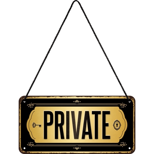 Nostalgic Art Metal 10x20cm Hanging Sign Private