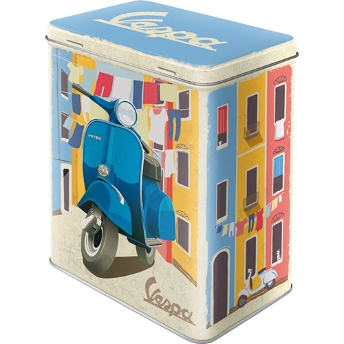 Nostalgic Art 20cm/3L Tin Box Metal Storage Vespa Italian Laundry Large