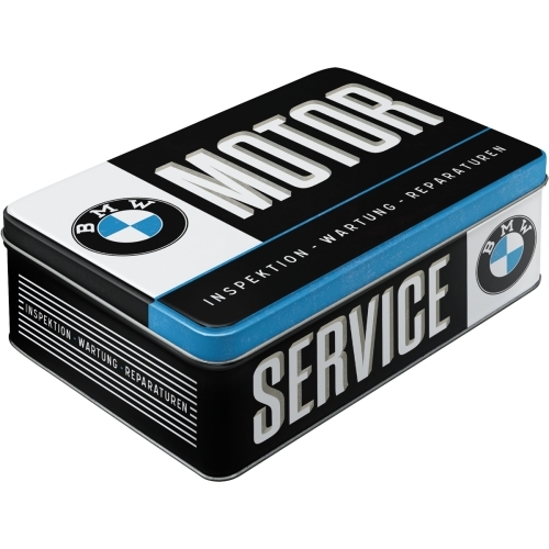 Nostalgic Art 23cm/2.5L Flat Tin Storage BMW Service