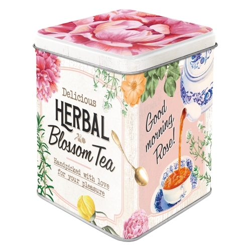 Nostalgic Art 7.5x9.5cm Tea Storage Tin Herbal Blossom Tea Container