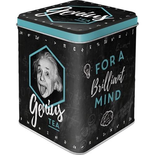 Nostalgic Art 7.5x9.5cm Tea Storage Tin Einstein Genius Tea Container