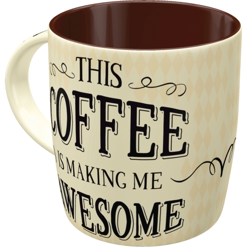 Nostalgic Art Awesome Coffee 330ml Drink Cup Ceramic Mug