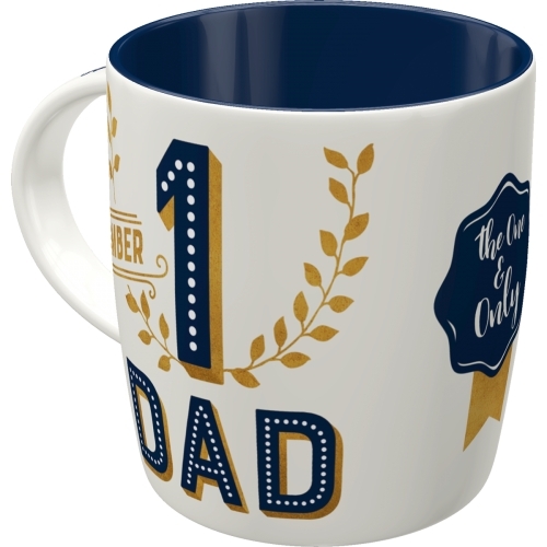 Nostalgic Art Number 1 Dad Coffee/Tea Drink Cup 330ml Ceramic Mug
