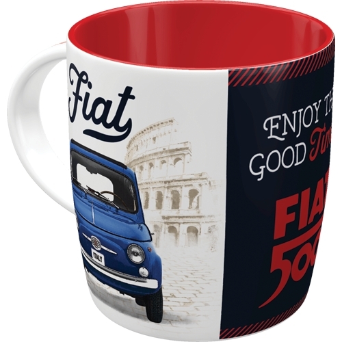 Nostalgic Art Fiat 500 Coffee/Tea Drink Cup 330ml Ceramic Mug