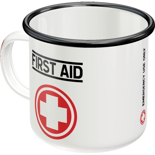 Nostalgic Art First Aid Coffee/Tea Cup 360ml Enamel Mug