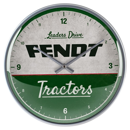 Nostalgic Art 30cm Wall Clock Fendt Tractors - Green