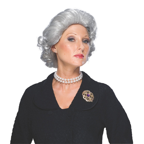 Queen Wig Fake Hair Adult Costume Party Accessory Grey Adult