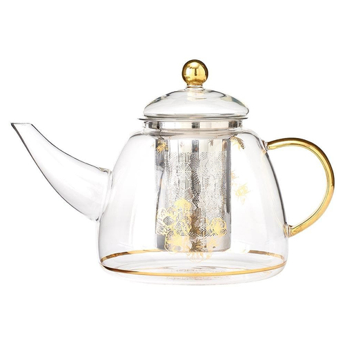 Ashdene Honey Bee Glass Teapot 1300ml