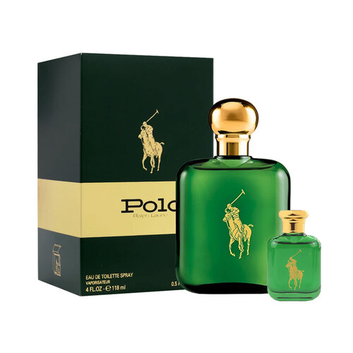 2pc Ralph Lauren Polo Green 118ml EDT Fragrance w/ 15ml Natural Spray Set