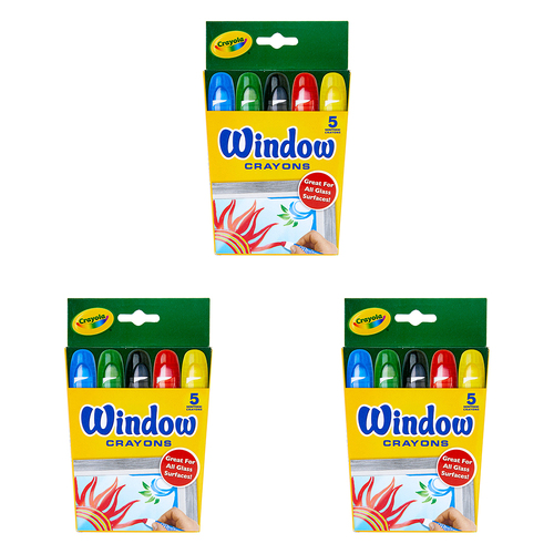 15pc Crayola Kids/Childrens Creative Washable Window Crayons