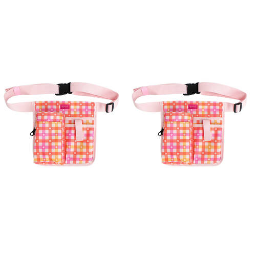 2PK Annabel Trends Sprout Half Waist Garden Tool Belt - Daisy Gingham