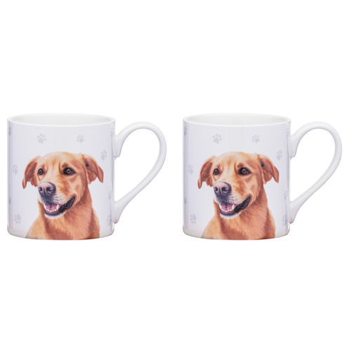 2PK Ashdene Paws & All 380ml Mug Coffee/Tea Cup - Golden Retriever