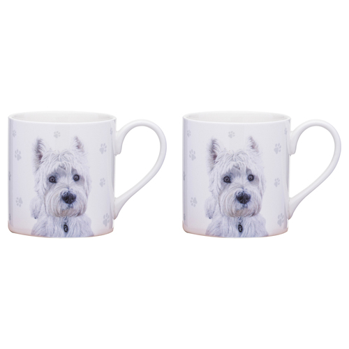 2PK Ashdene Paws & All 380ml Mug Coffee/Tea Cup - West Highland