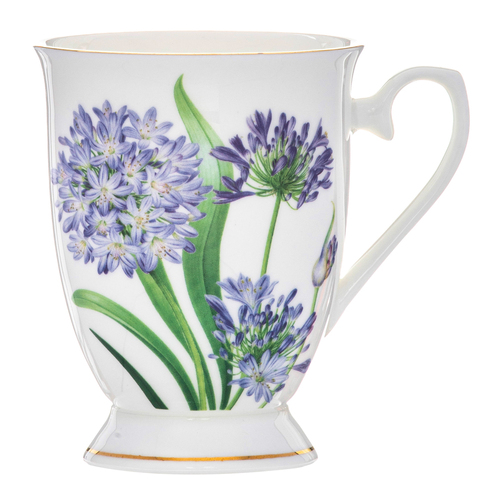 Ashdene Botanical Symphony 320ml Footed Mug - Agapanthus