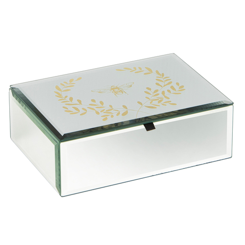 Ashdene Elegant Bee Mirrored Jewellery Storage Display Box Medium