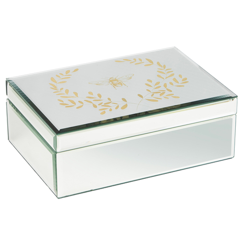 Ashdene Elegant Bee Mirrored Jewellery Storage Display Box Large